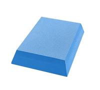 rockible Balance Cushion Trapezoid Wedge Cushion Textured Balance Training Pad for Pilates, Restorative Exercises, Blue, Blue, Half-textured