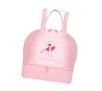 rockible Ballet Dance Backpack Multifunctional with Shoe Compartment for Sports Dancing, Pink