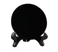 rockible Black Obsidian Disc Circle Disc Disk Home Desk Decor Obsidian Pocket Scrying Mirror, Diameter 15cm