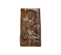 rockible Bodhisattva Pendant,Wood,Wooden Sculpture,Lucky Ancient Carved Vintage Handmade Necklace Guan Yin Godness of Mercy Pendant