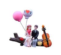 rockible Car Decoration Figure Statue Kissing Couple Cute Cartoon Couples Figurines Gifts for Women Girls Gifts, Forked Newlyweds