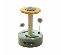 rockible Cat Climbing Structure Compact Feline Form Scratching Structure Cushioned Covered Sisal Scratching Pole for Kittens, Yellow, Sunflower