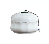 rockible Ceramic Pet Remains Urn Water-Resistant-Resistant Cremation Jar Tight Seal Keepsake Remains Holder, White With Gold Outline, Large For Golden Retrievers And Other Large Dogs