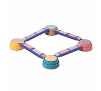 rockible Children Balance Bridge Beam Practice Board Stepping Stones Activity Path With Raised Pattern Build Adjustable Layout Suitable for preschool routines indoor outdoor gardens