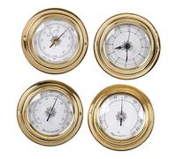 rockible, Clock, Weather Stations, Dia 98mm, Sailing Instruments for Boat, Yacht, Workshop, Marine, 4 Pieces