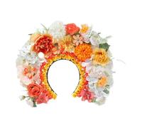 rockible DIY Artificial Flower Headband Kit Material Package Hair Accessories for Women Novelty DIY Floral Hairband Set for Engagement, Yellow