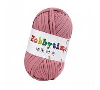 rockible DIY Strips Yarn Ribbon Crochet Cord with Modal Blend Material Flat 2cm Width Chunky Look Stitch Definition Suitable for Knitting Baskets Handmade, Skin Pink
