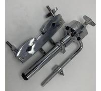 rockible Drum Hardware Percussion Mounting Bracket, Tom Drum Rod Mounting Bracket, Durable Tom Drum Stand Bracket for, Short Rod with Clamp