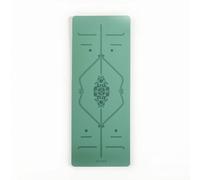 rockible Exercise Mat Workout Mat With Natural Rubber Base And Layer Suitable for home routines daily wellness practice, Teal Green, Mindful Mandala