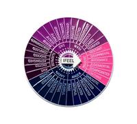 rockible Feelings Wheel Brooch,Emotions Chart,Round,Rotatable Lapel Pin Mental Health for Jackets Backpack Bag Classroom Therapist, X00435