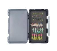 rockible Fishing Fly Lures Fly Assortment Set Fly Tying Kit Fly Hooks With Carbon Steel Hooks And Hard Interior Suitable for river trips lake display gift giving, TZ004