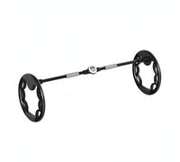 rockible Fitness Roller Wheel Exercise Roller Core Abdominal Roller Strength Roller With Quiet Bearings Silicone Tube Suitable Workouts Waist Shaping, Black