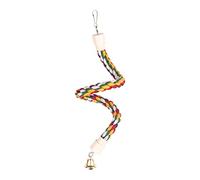 rockible Flexible Climbing Rope, Stand Hanging Perches Colorful Bird Rope Perch, for Parakeet Cockatiels Canary Budgie Cage Standing Toy, 19.69inch