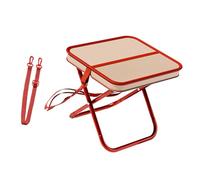 rockible Folding Stool Seat Oxford Cloth Portable Fishing Stool Heavy Duty for BBQ Cooking Garden Train Travel Queuing Outdoor, Red