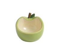 rockible Fruit-Shaped Shaped Pet Bowl Cute Ceramic Cat Dish Decorative Cat Food Bowl for Indoor, Green