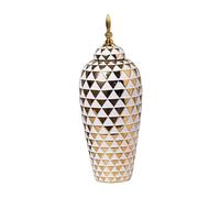 rockible Ginger Jar Planter with Lid for Home Use, Multi, Gold Large