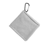 rockible Golf Ball Towel with Clip Golf Ball Cleaning Towel Square Wipe Golf Club Microfiber Small Size Golf Ball Cleaner Pocket, Light Grey