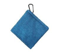 rockible Golf Ball Towel with Clip Golf Ball Cleaning Towel Square Wipe Golf Club Microfiber Small Size Golf Ball Cleaner Pocket, Dark Blue
