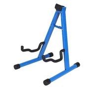 rockible Guitar Stand Foldable A Frame Iron Portable Floor Standing Guitar Holder Anti Slip for Bass Electric Guitar Violin Ukulele, Blue