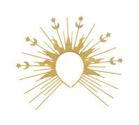 rockible Halloween Halo Crown Headband Sun God Hair Band Creative Headwear Cosplay Star Moon Headband Hairband for Role Playing