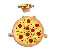 rockible Halloween Pizza Costume Hat Set Reusable Halloween Outfit for Party Supplies, for Adults