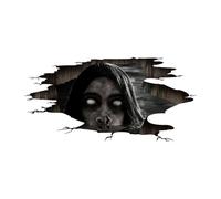 rockible Halloween Wall Stickers Chilling Face Decals Decoration Wallpaper for Home Office Indoor Bedroom