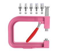 rockible Hand Press Pearl Setting Machine Beads Rivet Fixing Machine DIY Project for, Pink