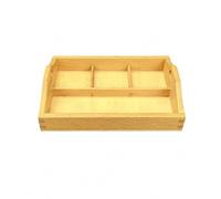 rockible Hands-on Education Activity Tray Wood Wooden Sorting Tray Practical Life for Young Children Ages 3 to 6, 3 Compartment