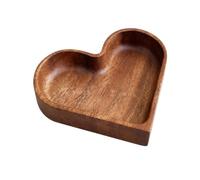 rockible Heart-Shaped Tray | Decorative, Wood Tray with Raised Sides, for Tabletop, Desk