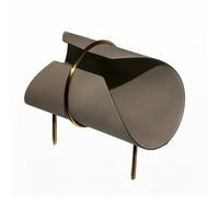 rockible Holder with Metal Frame Freestanding Geometric Book Cradle Contemporary Furniture for Study, Reception Area, Gold Frame Gray