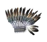 rockible Indian Artificial Feather Headdress Headwear Trendy Lightweight Indian Hat Cosplay for Stage Performance Show Holidays Women