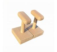 rockible Inversion Exercise Frame Wooden Press-Up Parallettes Support Bar Beech Wood Design Cylindrical Handle Over Rectangular Base Firm Support Suitable for home practice calisthenics training