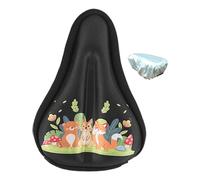 rockible Kids Bicycle Seat Cushion Cover Child Bike Seat Cover Anti Slip Soft Childrens Bike Seat Cushion Protector Cute Bicycle Seat Protective Cover Gift for Boys Girls Kids, S Animals