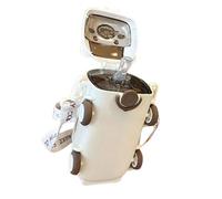 rockible Kids Bus Water Bottle Outdoor Drinking Cup 500ml Reusable Water Drinking Bottle for Boys and Girls Street Riding, Beige