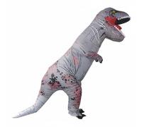 rockible Kids Inflatable Suit Dinosaur Costume Full Body Outfit Inflatable Costume Fan System Polyester Comfortable Entertainer Presence suitable for parties, Gray, Adult 150-190CM