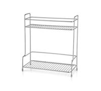 rockible Kitchen Spice Rack Storage Shelf Stand Organizer With Upright Stainless Steel Structure And Slatted Shelves To Keep Items Dry suitable for kitchen countertop shelf vanity organization