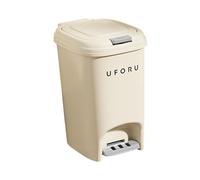 rockible Kitchen Waste Basket Kitchen Step Trash Can with Press Type Lids Durable Garbage Bin with Foot Pedal for Laundry Room Home, 8L