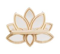 rockible Lotus Wall Shelf, Multifunctional Rustic Wooden Display Shelf, Floating Shelf for Picture