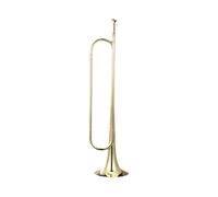 rockible Marching Bugle Blowing Bugle Professional Classic Brass Instrument Trumpet Scouting Trumpet Bugle for Band Cavalry Orchestra, gold Bb