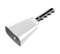 rockible Metal Cowbell, Cowbell, Noise Maker, Loud Call Bell, Hand Call Bell, Sporting Events, Baseball, Football, Games, Team Cheering, white