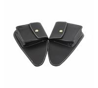 rockible Motorcycle Tank Sticker Side Pouch Grip PU Leather Material for Accessory Storage Scratch Strong Grip Suitable for Everyday Riding Adventures Racer Style, Black