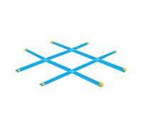 rockible Outdoor Tic-Toe Game, Yard Toy, Fun And Classic with Stakes in The Ground, Game for Yard, Travel, Festivals, BBQs, Camping, blue A