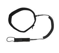 rockible Paddle Board Leash with Belt Elastic Waist Leash with Coiled Cord for Stand-up Paddleboarding, Black, 10 Feet