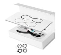 rockible Permanent Bracelet Kit Couples Gifts Portable Fashion Casual Classic Bracelet Making for Couples Jewelry for Summer Female, 1 Black 1 Silver