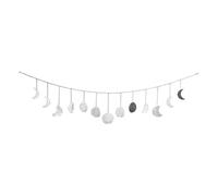 rockible Phase Wall Hanging, Modern Banner for Home Decor, Moon Cycle Art for Nursery And Weddings, Argent Moon