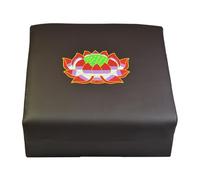 rockible Prayer Stool Bench Knee Pouf Meditation Cushion Tatami Ergonomic Made of PU And Wood for Spiritual Practice Adult Men, Black