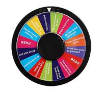 rockible Prize Wheel Double Sided Supplies Birthday Carnival Portable Party Color Gathering Roulette Wheel for Group Drinking Game