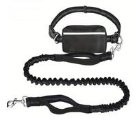 rockible Reflective Exercise Harness Hands Dog Running Leash Belt With Shock Absorbing Bungee Front Nylon Strap Reflective Points Suitable for jogging leisure walks short hikes daily exercise