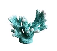 rockible Resin Coral Statue Nautical Decoration Realistic Artificial Coral Ornament for Hotel, Blue 23cmx19cm
