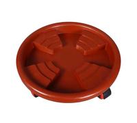 rockible Rolling Plant Stand Pot Caddy with Wheels Pot Trolley Wheeled Planter Saucer for Vase, Large Pots, Heavy Pots, Potted Plants, Outer Dia 40cm